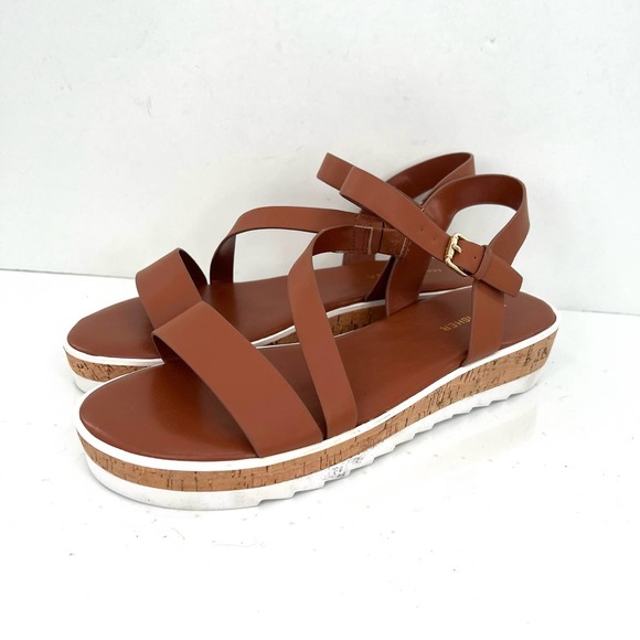 Marc Fisher Grandie Treaded Flatform Leather Sandals - Picture 1 of 7